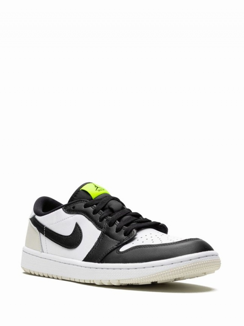 White / Black Men's Nike Low Golf Phantom Volt Air Jordan 1 | QJMRYS-415