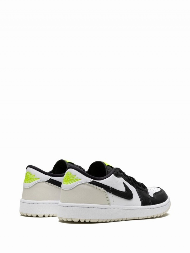 White / Black Men's Nike Low Golf Phantom Volt Air Jordan 1 | QJMRYS-415