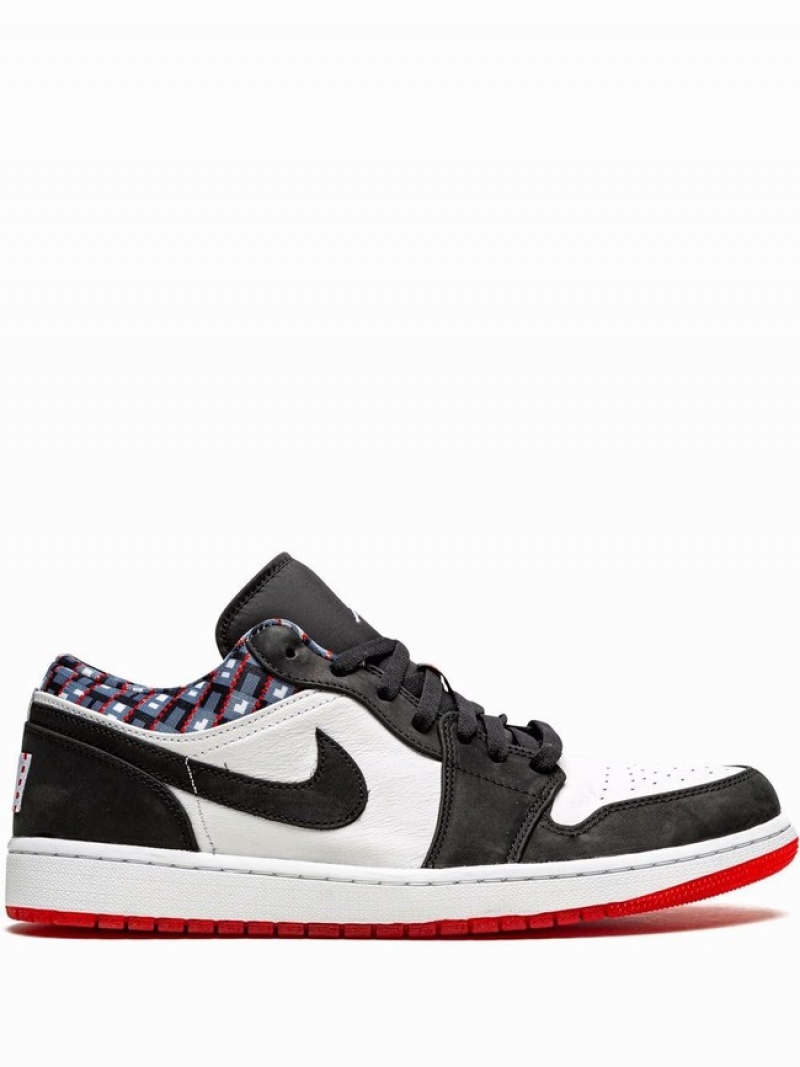 White / Black Men\'s Nike Low Q54 Air Jordan 1 | SODHBZ-150