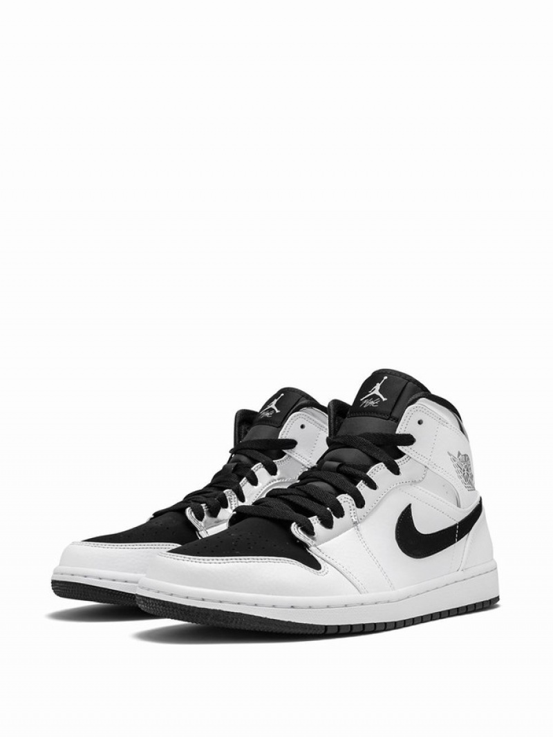 White / Black Men's Nike Mid Alternate Think 16 Air Jordan 1 | EPWFVS-462