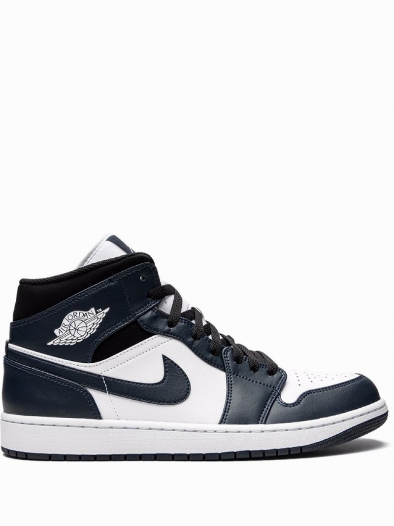 White / Black Men\'s Nike Mid Armory Air Jordan 1 | BTCMDF-819