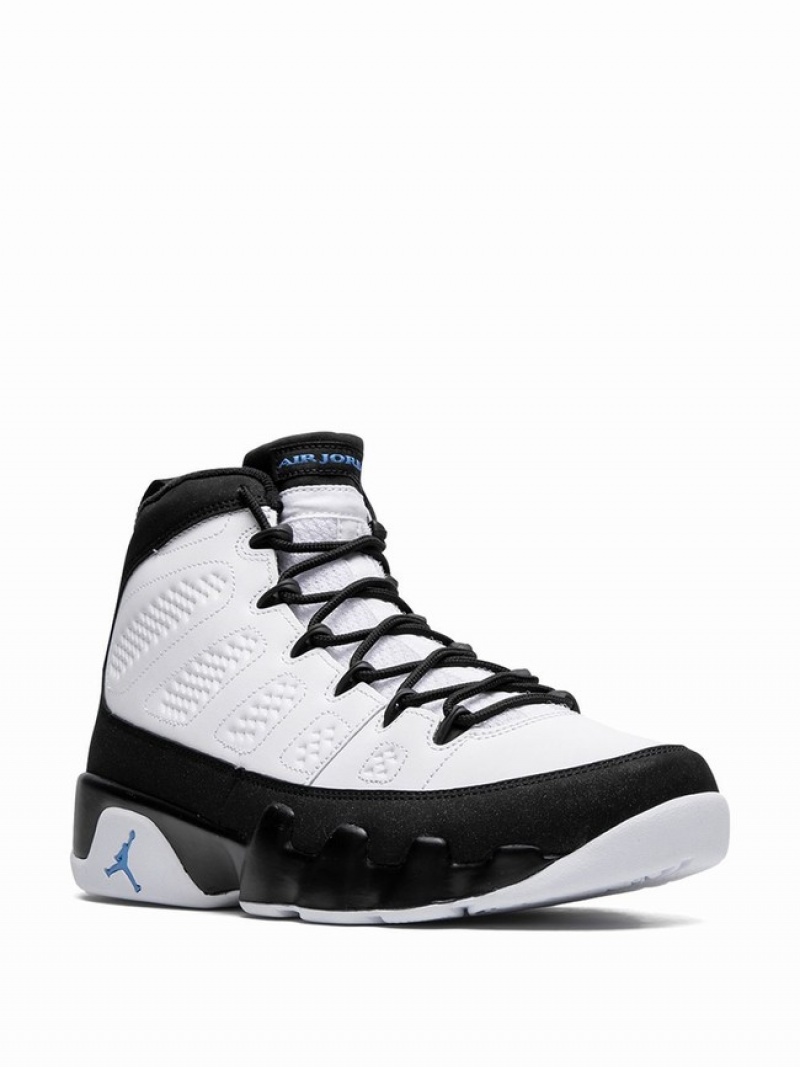 White / Black Men's Nike Retro Air Jordan 9 | QZPHUT-702