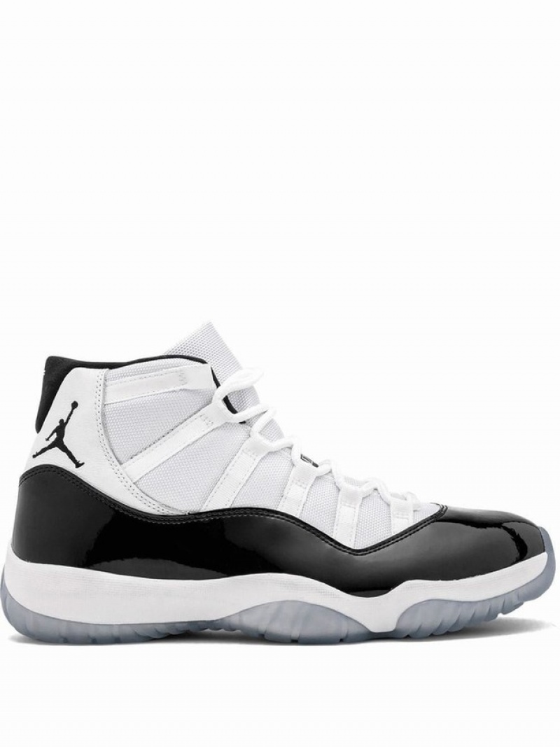 White / Black Men\'s Nike Retro Air Jordan 11 | BMWPDF-143