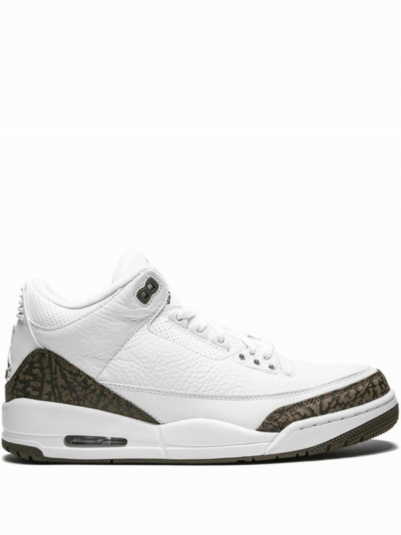 White / Black Men\'s Nike Retro Air Jordan 3 | YSTGUD-746