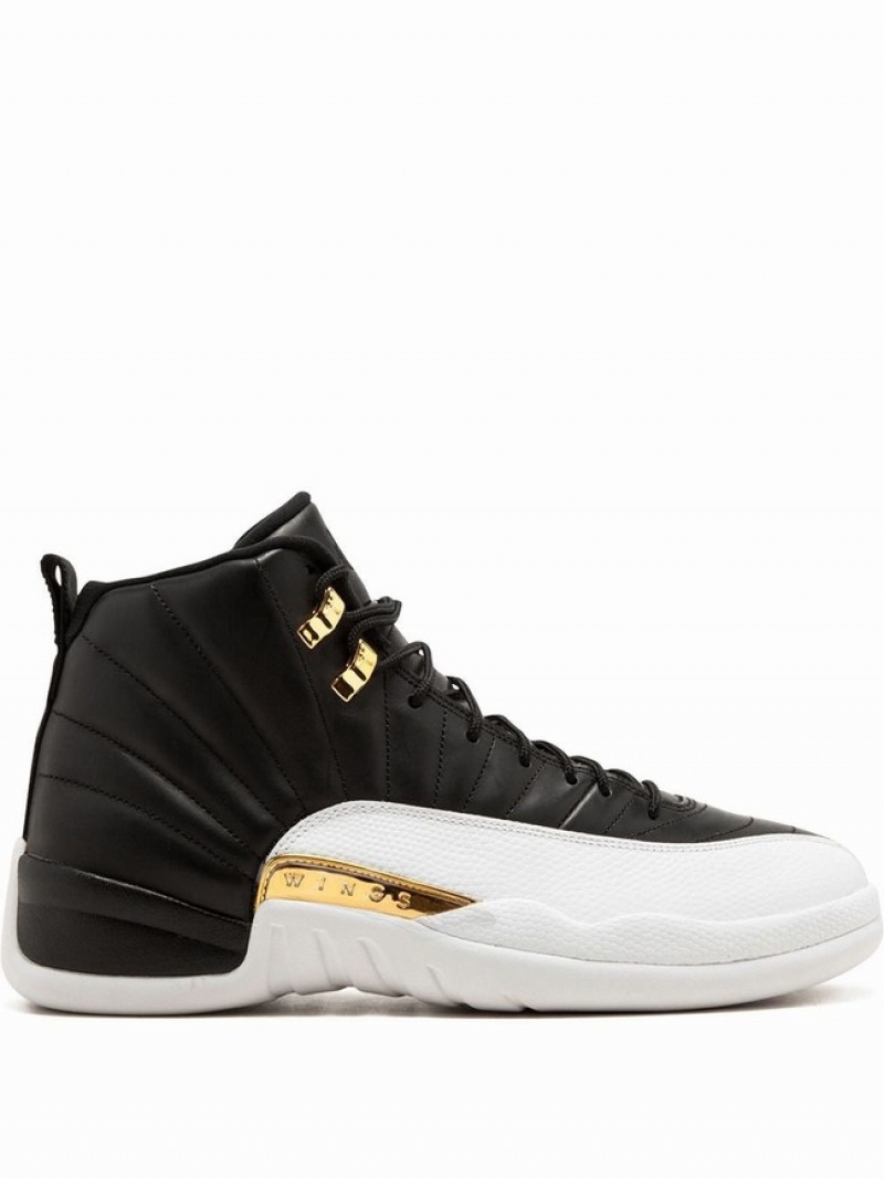 White / Black Men\'s Nike Retro Air Jordan 12 | RBUAWX-237