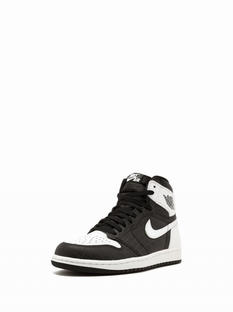 White / Black Men's Nike Retro High OG RE2PECT Air Jordan 1 | DRQYNB-632