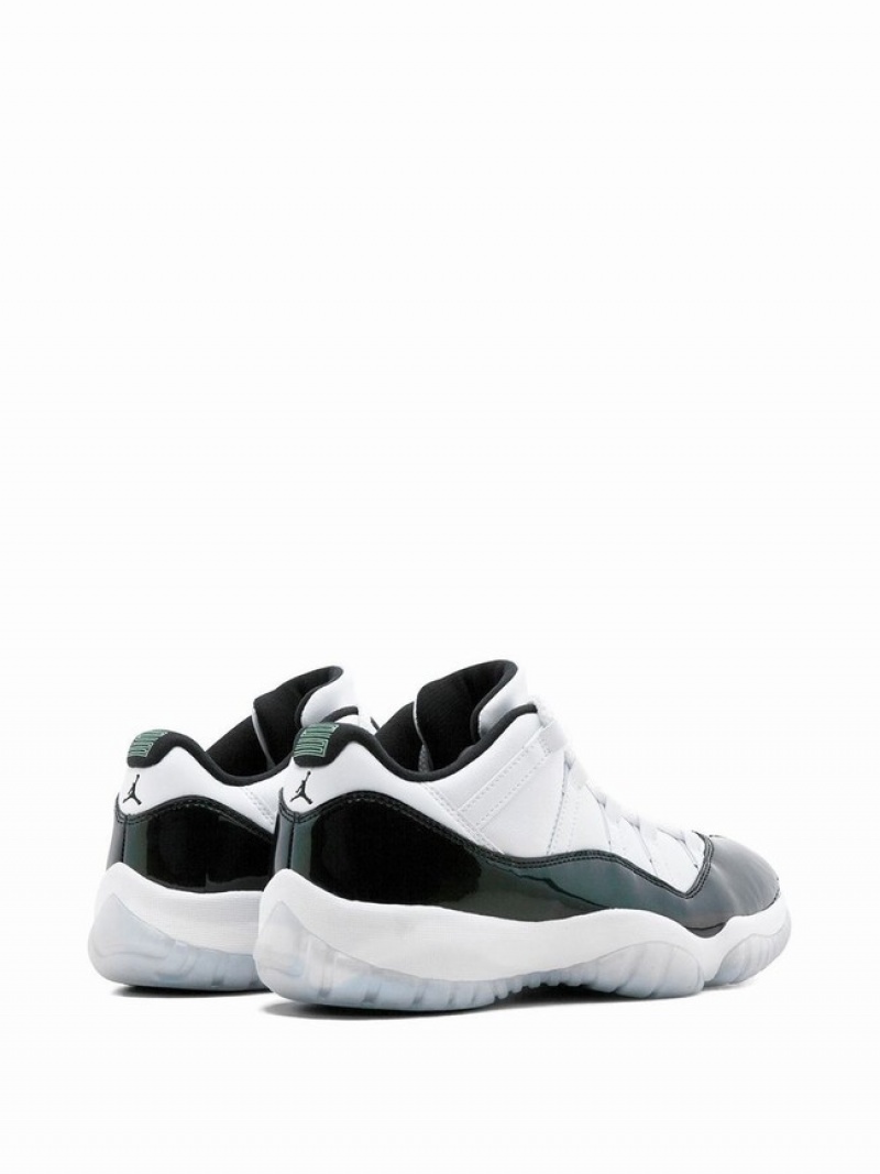 White / Black Men's Nike Retro Low Easter Emerald Air Jordan 11 | WBVUPO-679