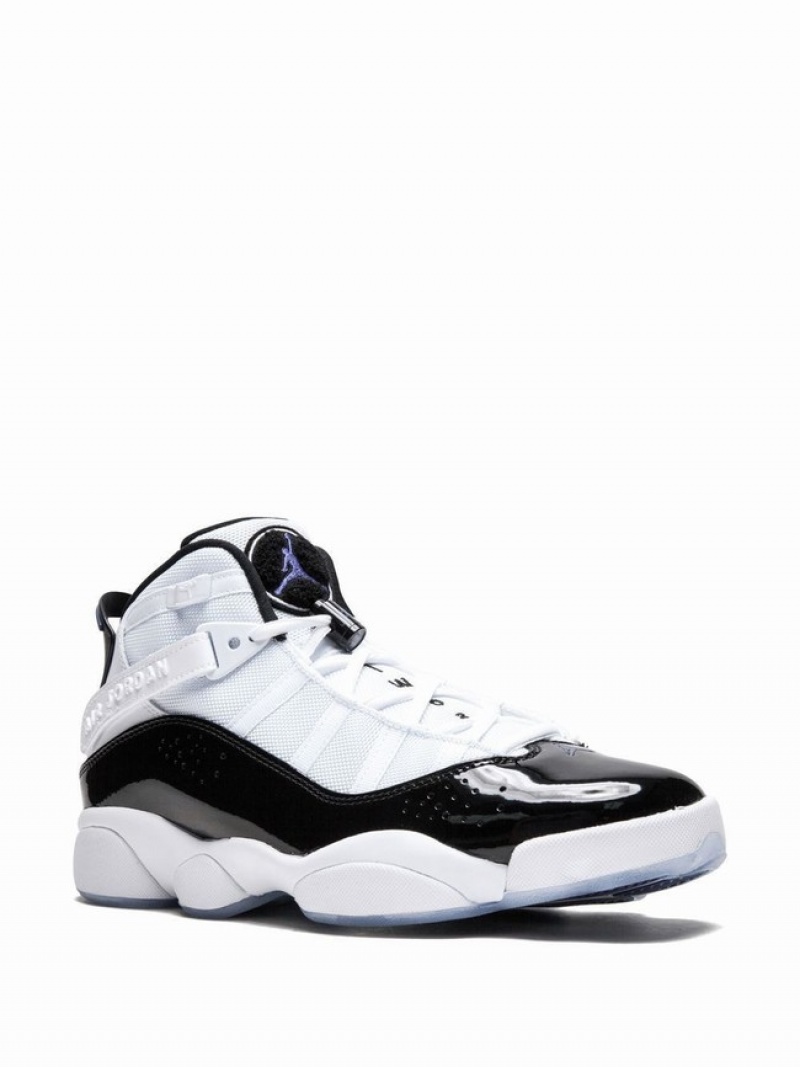 White / Black Men's Nike Rings Air Jordan 6 | DPHVFZ-410