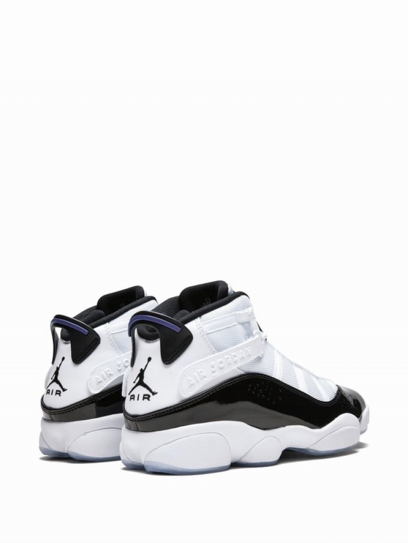 White / Black Men's Nike Rings Air Jordan 6 | DPHVFZ-410