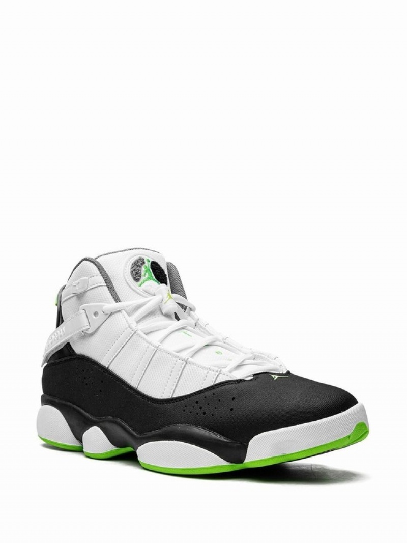 White / Black Men's Nike Rings Air Jordan 6 | EWUNHB-873