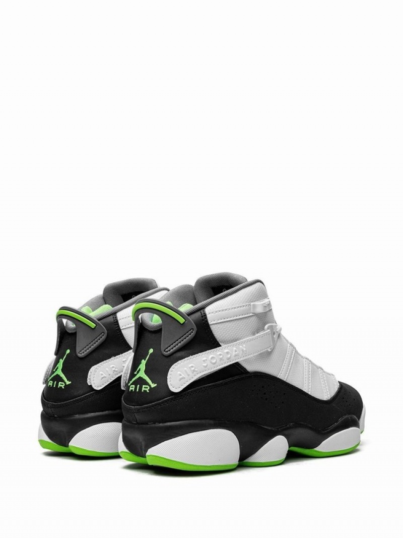 White / Black Men's Nike Rings Air Jordan 6 | EWUNHB-873