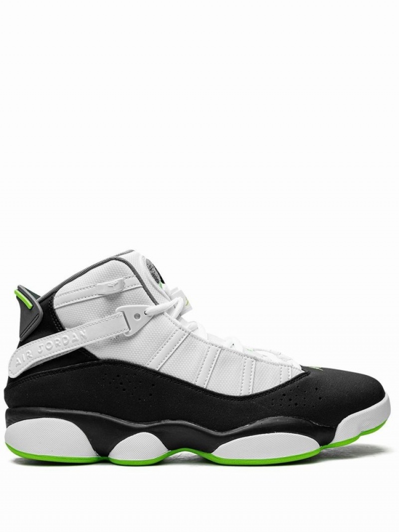 White / Black Men\'s Nike Rings Air Jordan 6 | EWUNHB-873