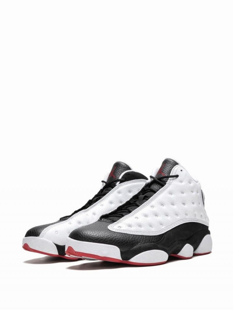 White / Black Women's Nike He Got Game Air Jordan 13 | PALSID-957