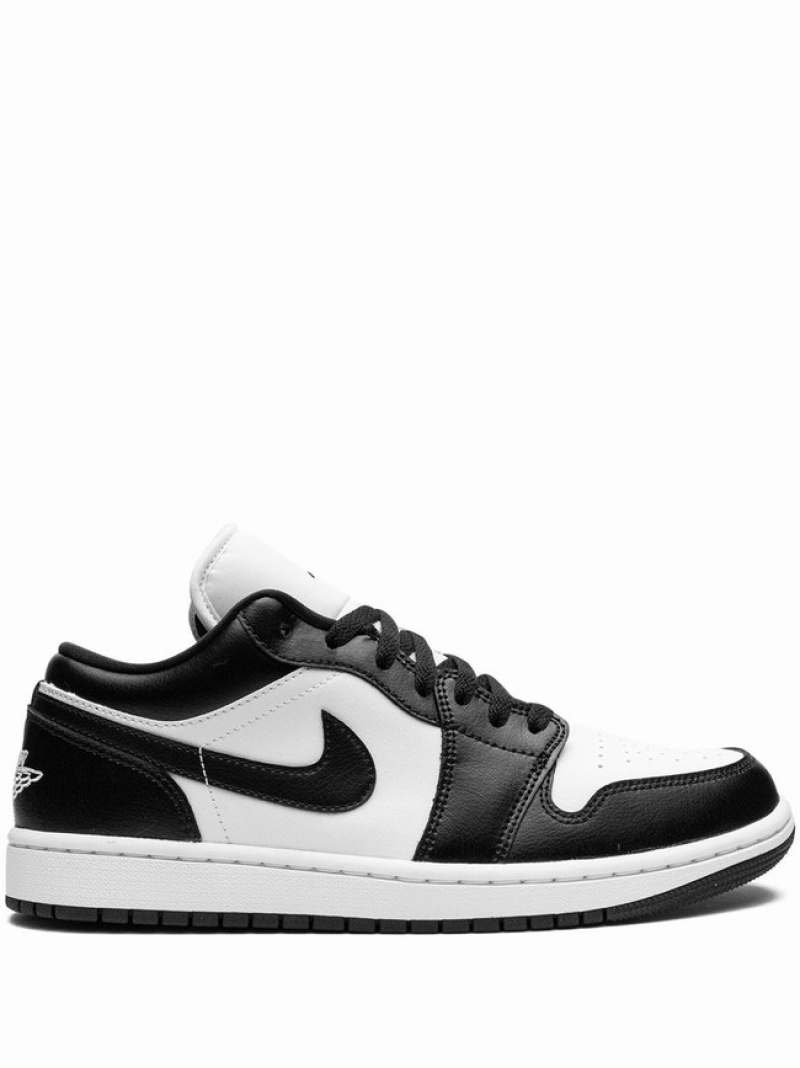 White / Black Women\'s Nike Low Panda Air Jordan 1 | NCWVGH-982