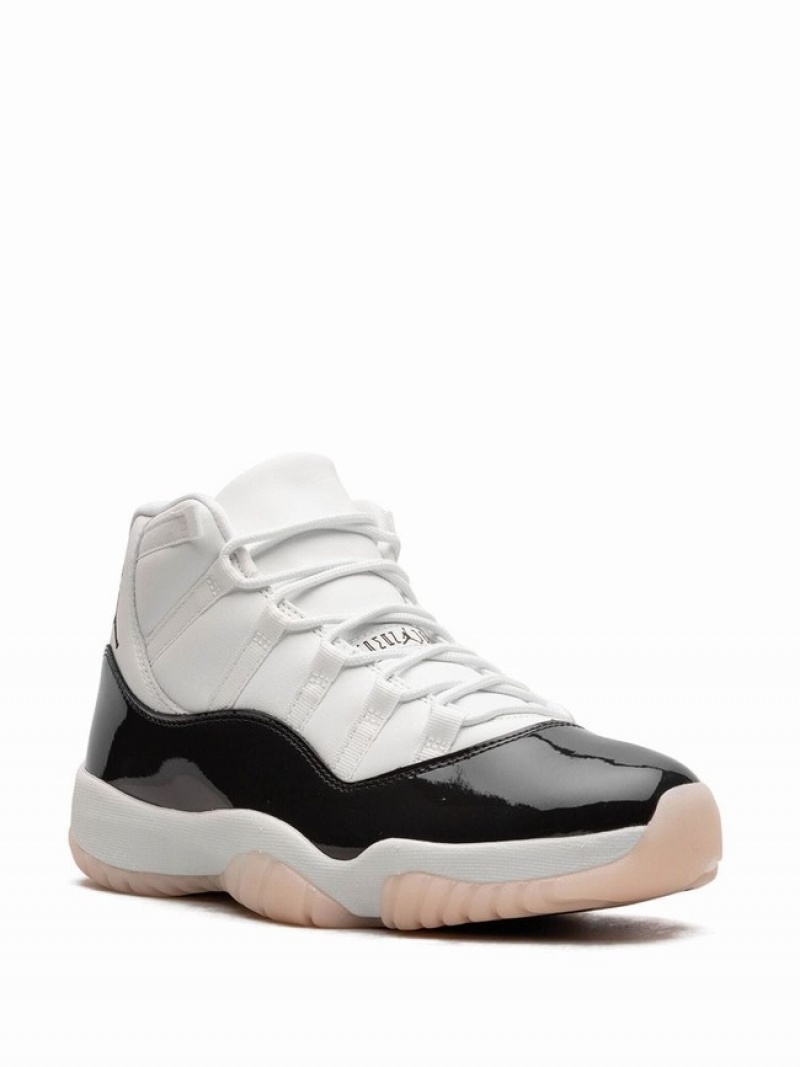 White / Black Women's Nike Neapolitan Air Jordan 11 | BPCEWV-175