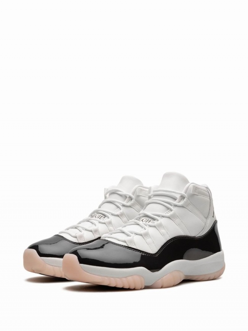 White / Black Women's Nike Neapolitan Air Jordan 11 | BPCEWV-175