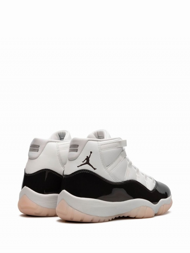 White / Black Women's Nike Neapolitan Air Jordan 11 | BPCEWV-175