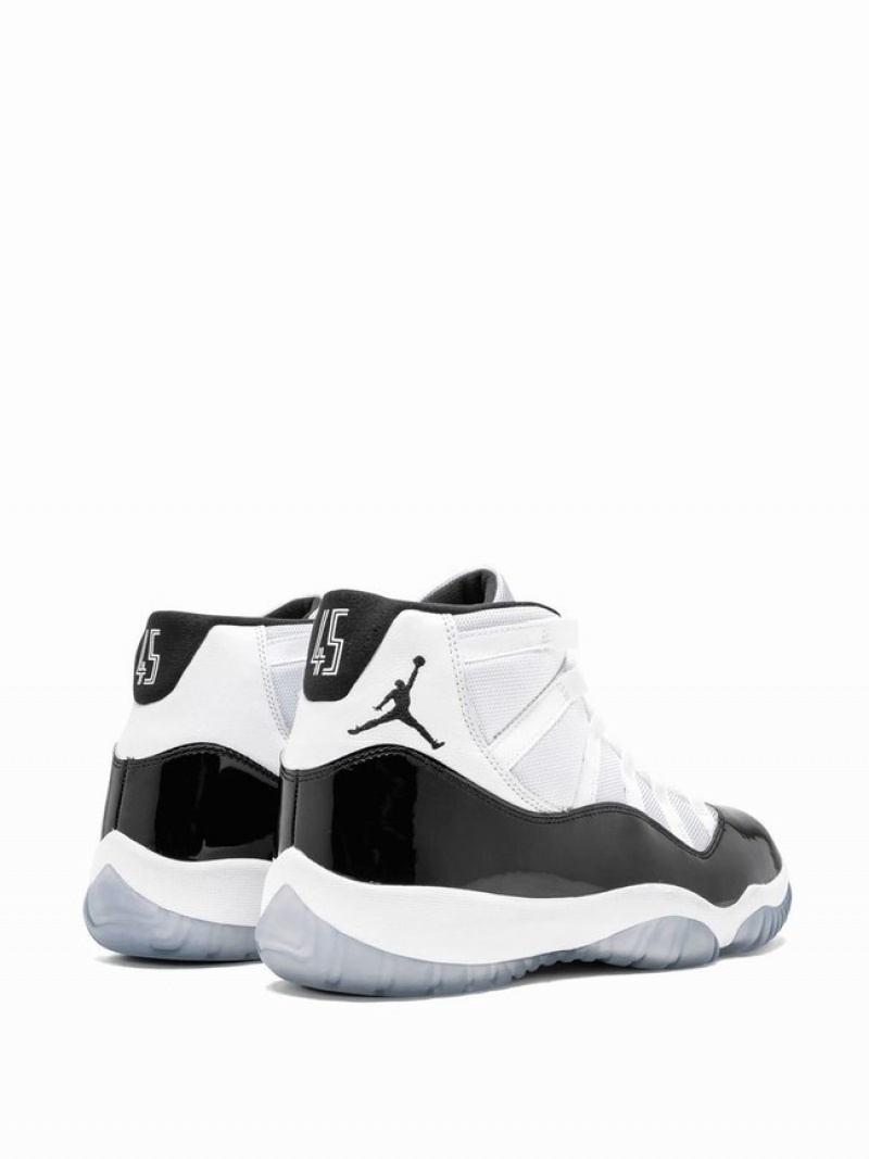 White / Black Women's Nike Retro Air Jordan 11 | GTULAM-287