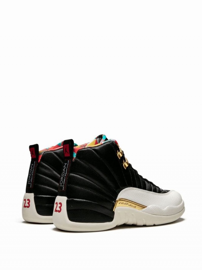 White / Black Women's Nike Retro Chinese New Year 2019 Air Jordan 12 | VXIZSO-723