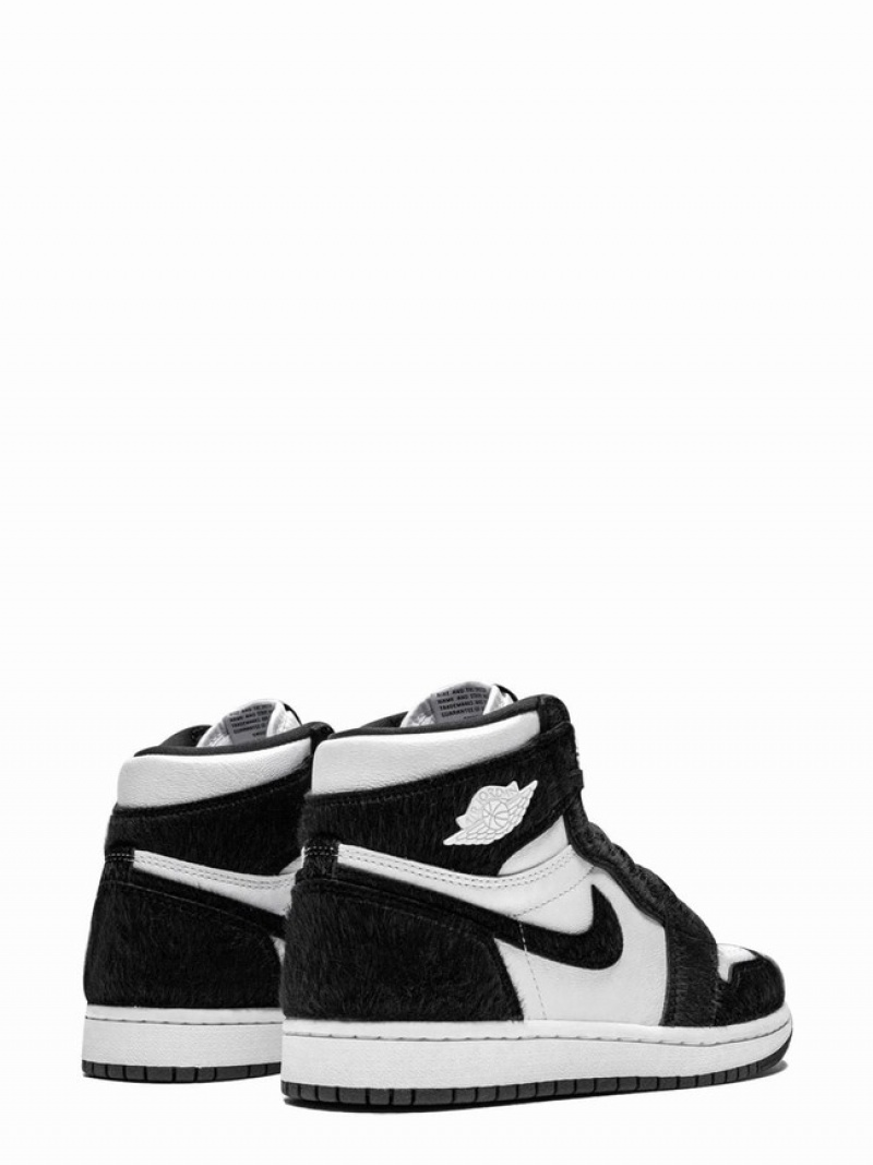 White / Black Women's Nike Retro High OG Panda Air Jordan 1 | WNDIUH-643