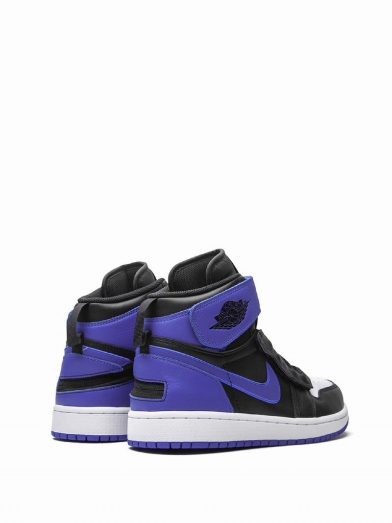 White / Black / Blue Men's Nike FlyEase Air Jordan 1 | LQYITS-812