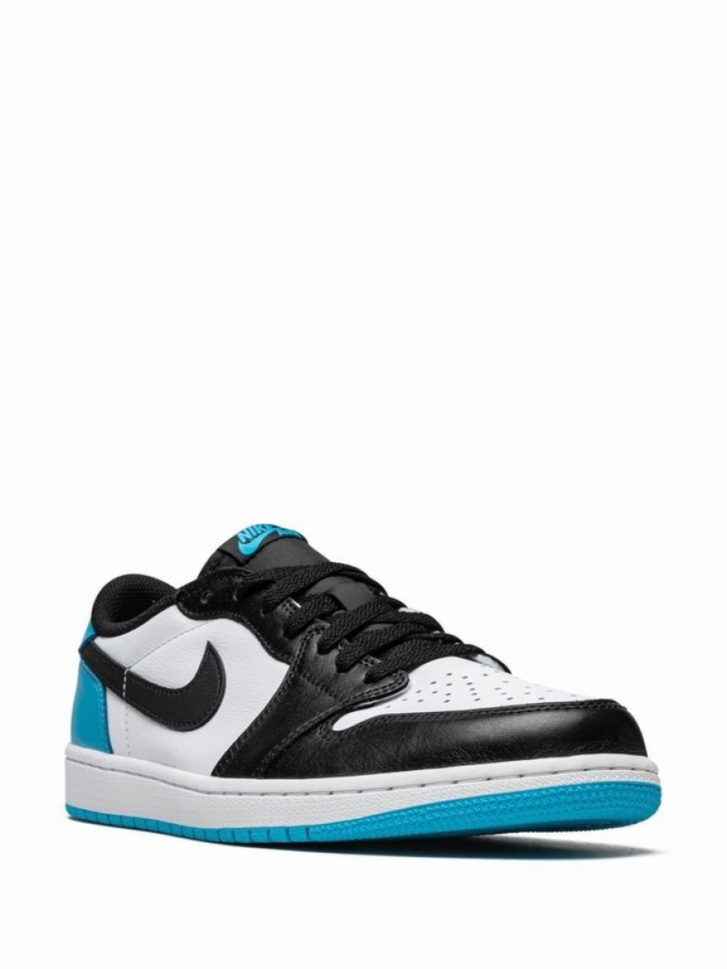 White / Black / Blue Men's Nike Low OG Air Jordan 1 | CUSDJG-048