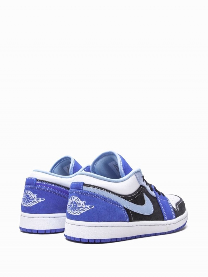 White / Black / Blue Men's Nike Low SE Air Jordan 1 | QUYBOC-081