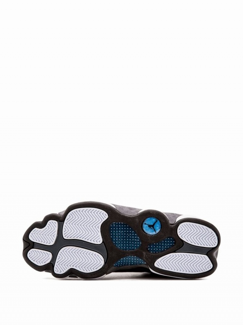 White / Black / Blue Men's Nike Retro Air Jordan 13 | KFJMDL-246