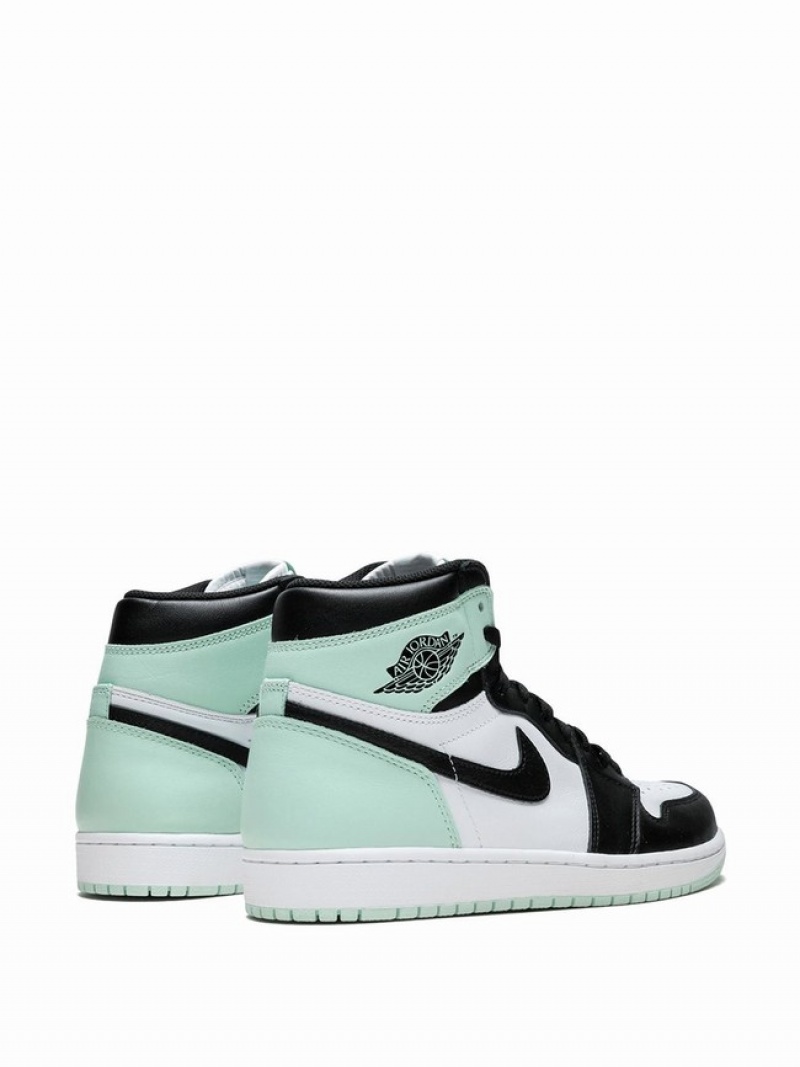 White / Black / Green Men's Nike Retro High OG NRG Air Jordan 1 | NQDKBO-879