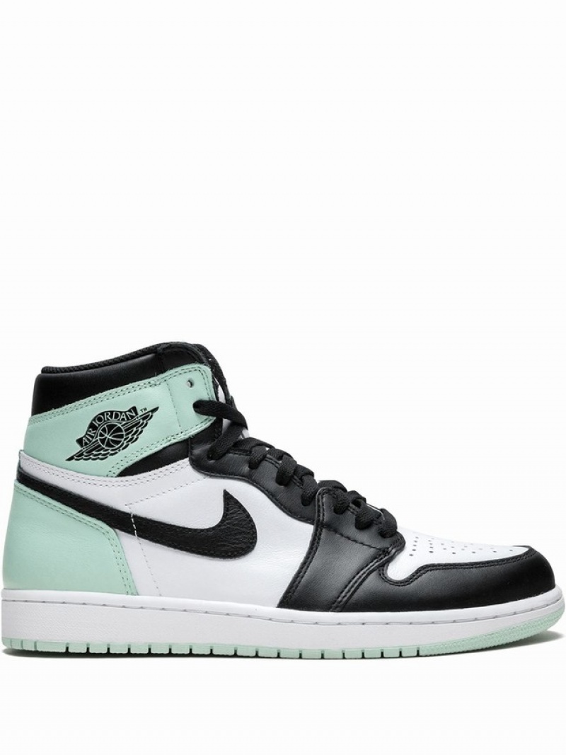 White / Black / Green Men\'s Nike Retro High OG NRG Air Jordan 1 | NQDKBO-879