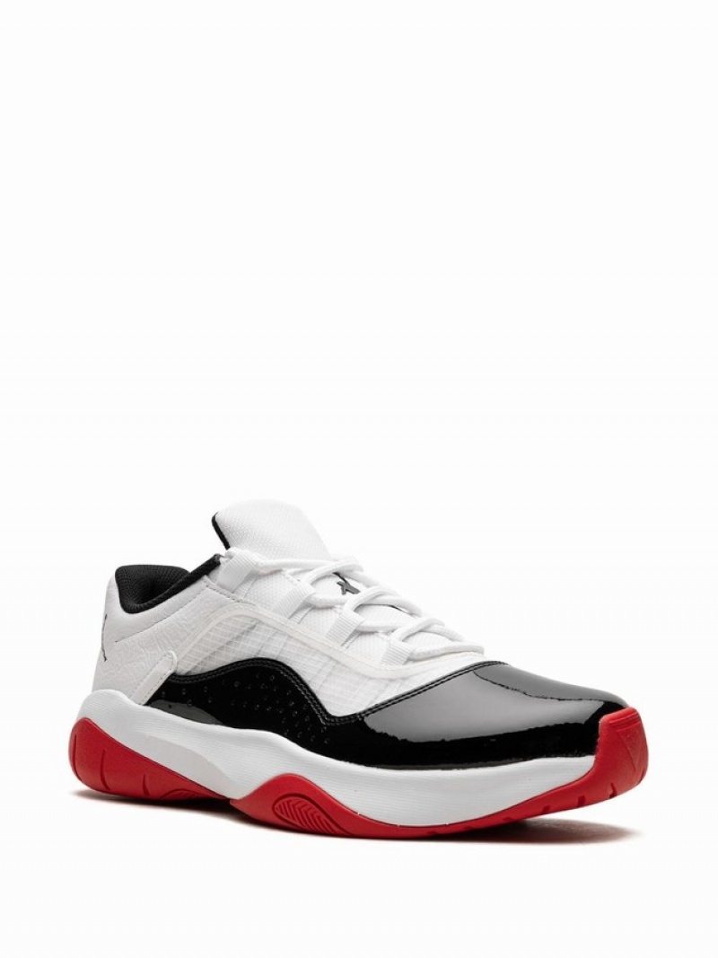 White / Black / Red Men's Nike CMFT Low Concord Bred Air Jordan 11 | QSPWGT-586