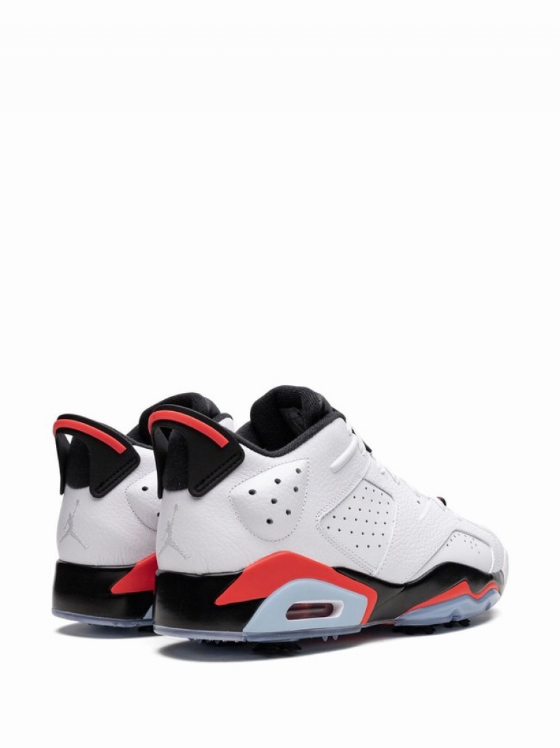 White / Black / Red Men's Nike Golf Infrared Air Jordan 6 | LFWSUI-235