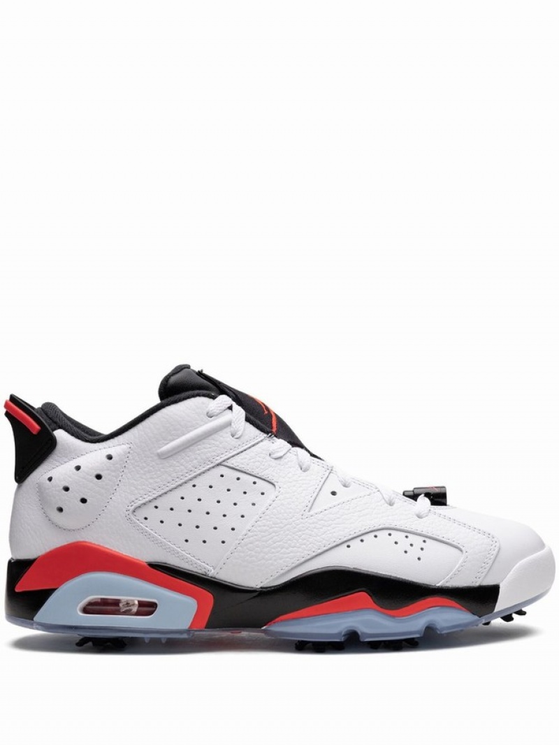 White / Black / Red Men\'s Nike Golf Infrared Air Jordan 6 | LFWSUI-235