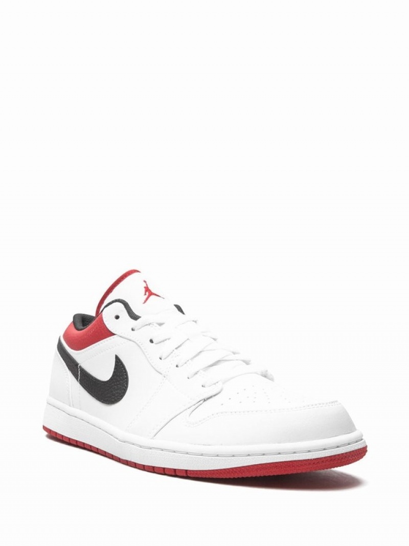 White / Black / Red Men's Nike Low Gym Air Jordan 1 | DNRXOQ-169