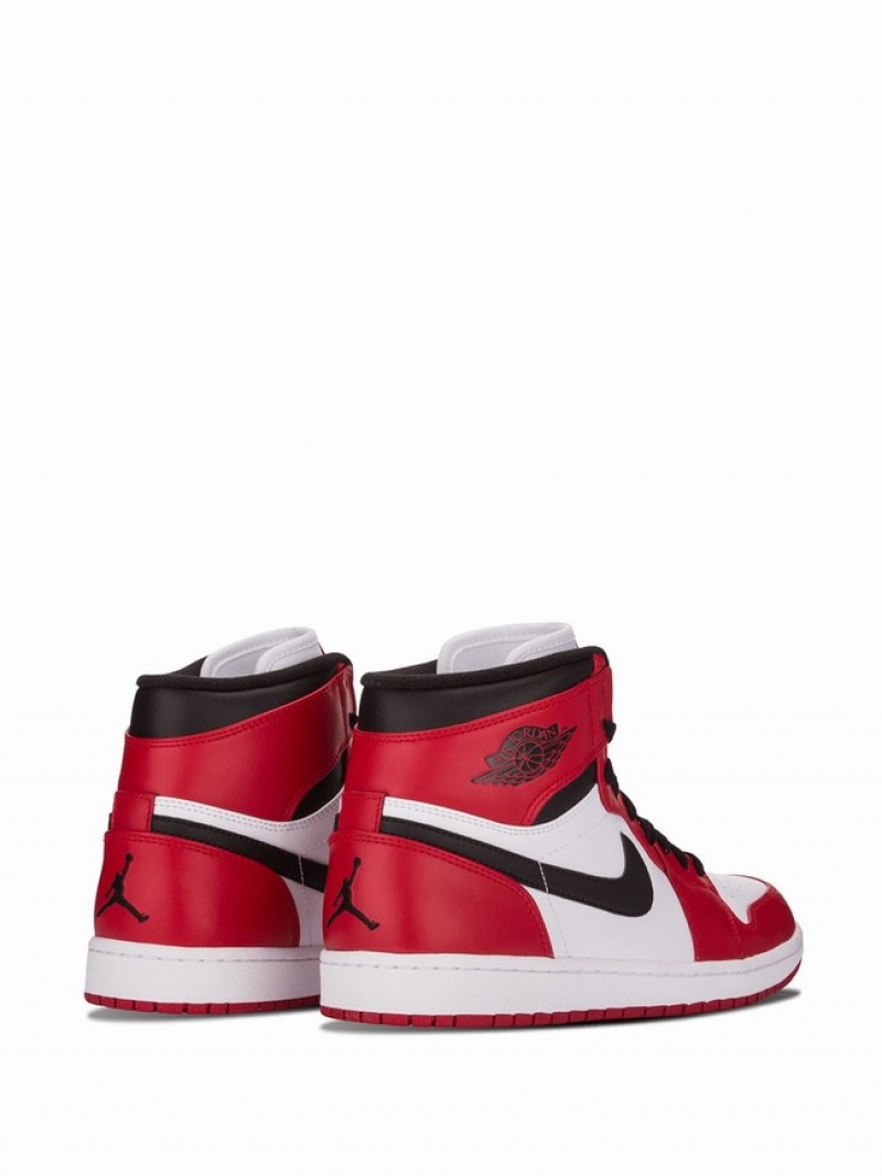 White / Black / Red Men's Nike Retro High Air Jordan 1 | KBSHJA-658