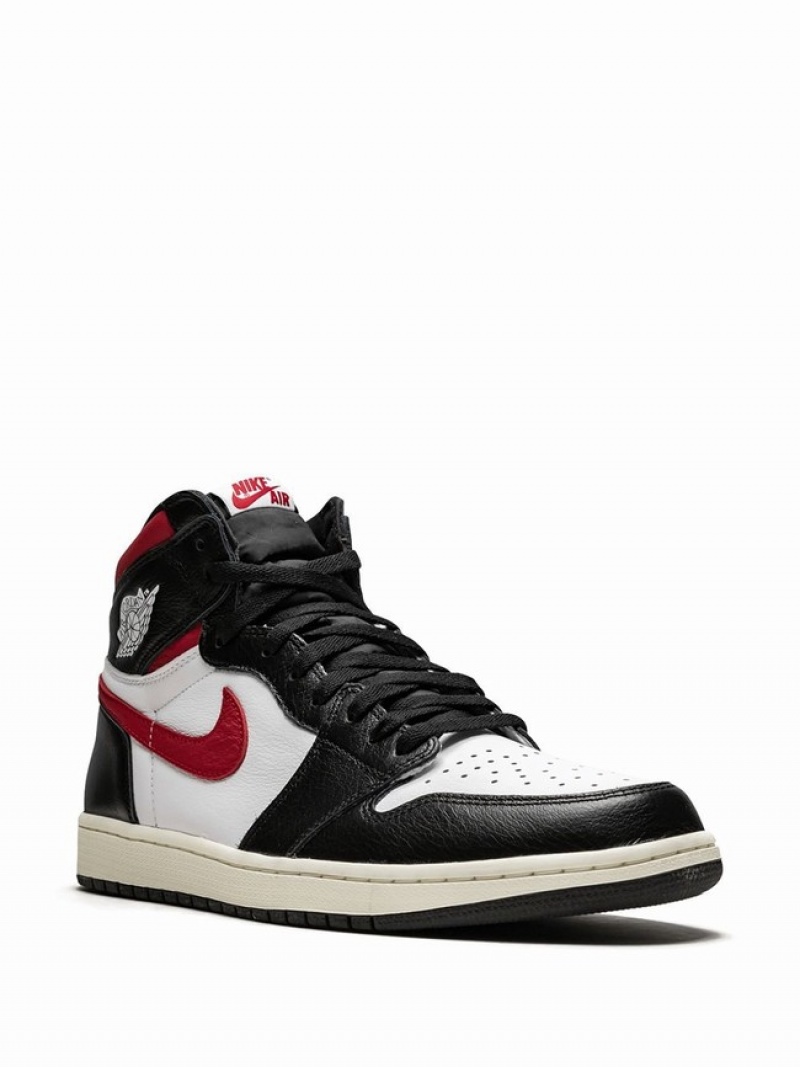 White / Black / Red Men's Nike Retro High OG Gym Air Jordan 1 | CAPZWE-392