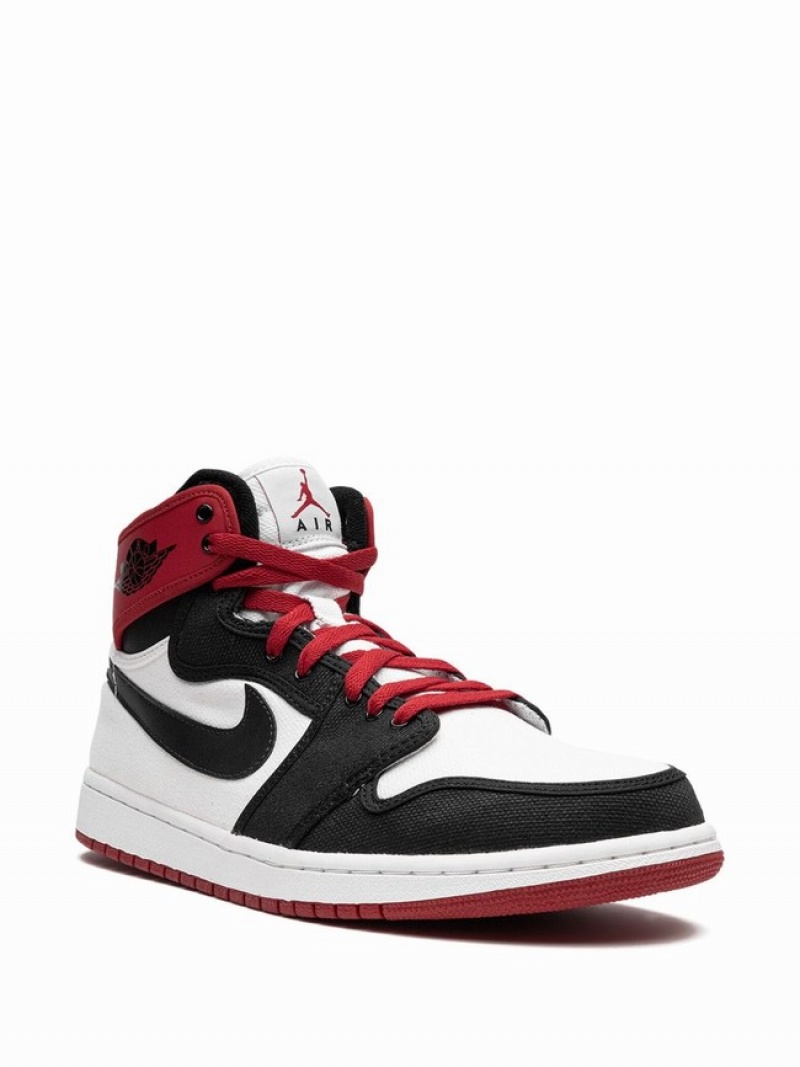 White / Black / Red Men's Nike Retro KO Hi Air Jordan 1 | YFNVOJ-647