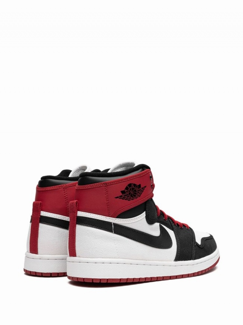 White / Black / Red Men's Nike Retro KO Hi Air Jordan 1 | YFNVOJ-647