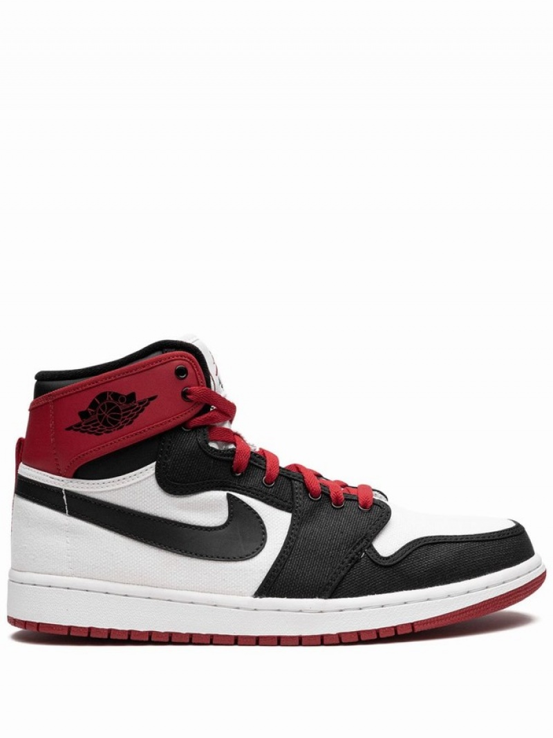 White / Black / Red Men\'s Nike Retro KO Hi Air Jordan 1 | YFNVOJ-647