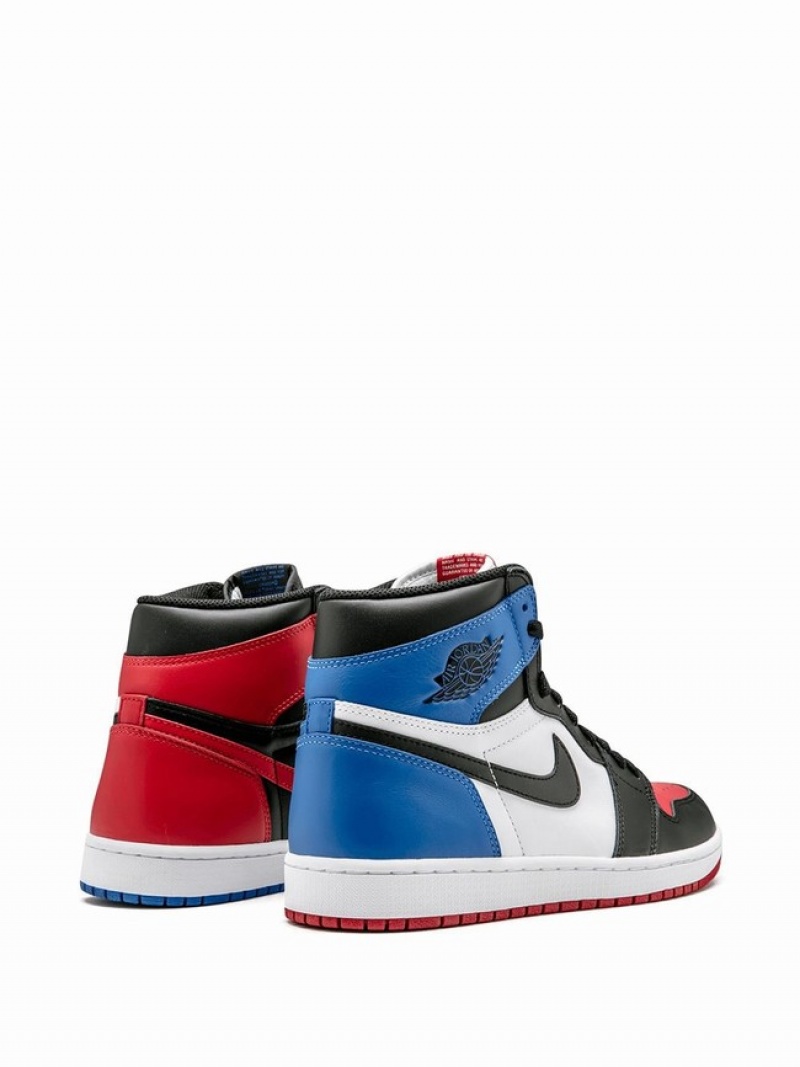 White / Black / Red / Blue Women's Nike Retro High OG High Top Air Jordan 1 | QVNYWG-960