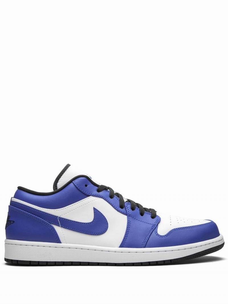 White / Blue Men\'s Nike Low Game Royal Air Jordan 1 | JHOCDR-926