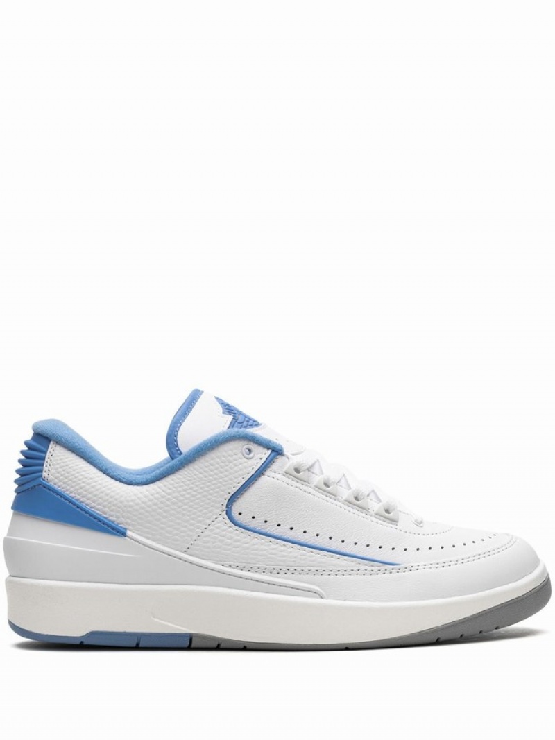 White / Blue Men\'s Nike Low UNC Air Jordan 2 | NUCARQ-687