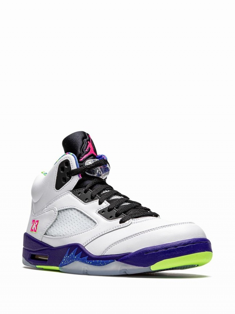 White / Blue Men's Nike Retro Alternate Bel-Air Air Jordan 5 | ATJMSL-710