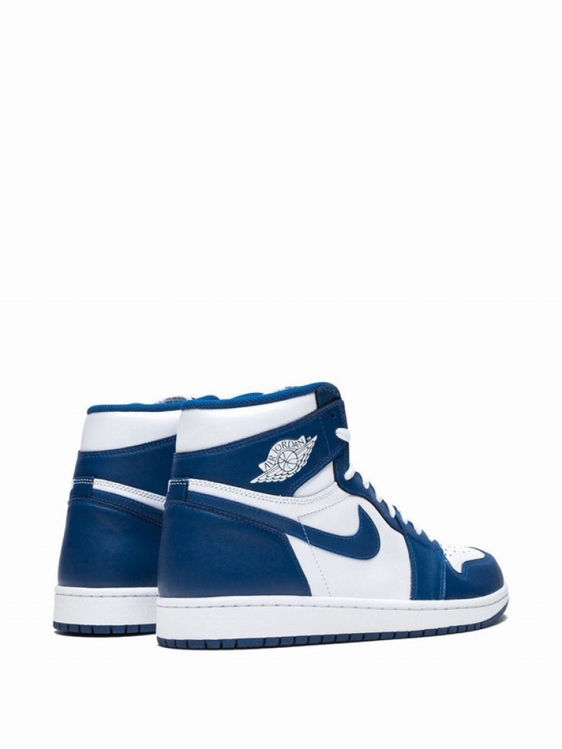 White / Blue Men's Nike Retro High OG Air Jordan 1 | SFDMNU-270