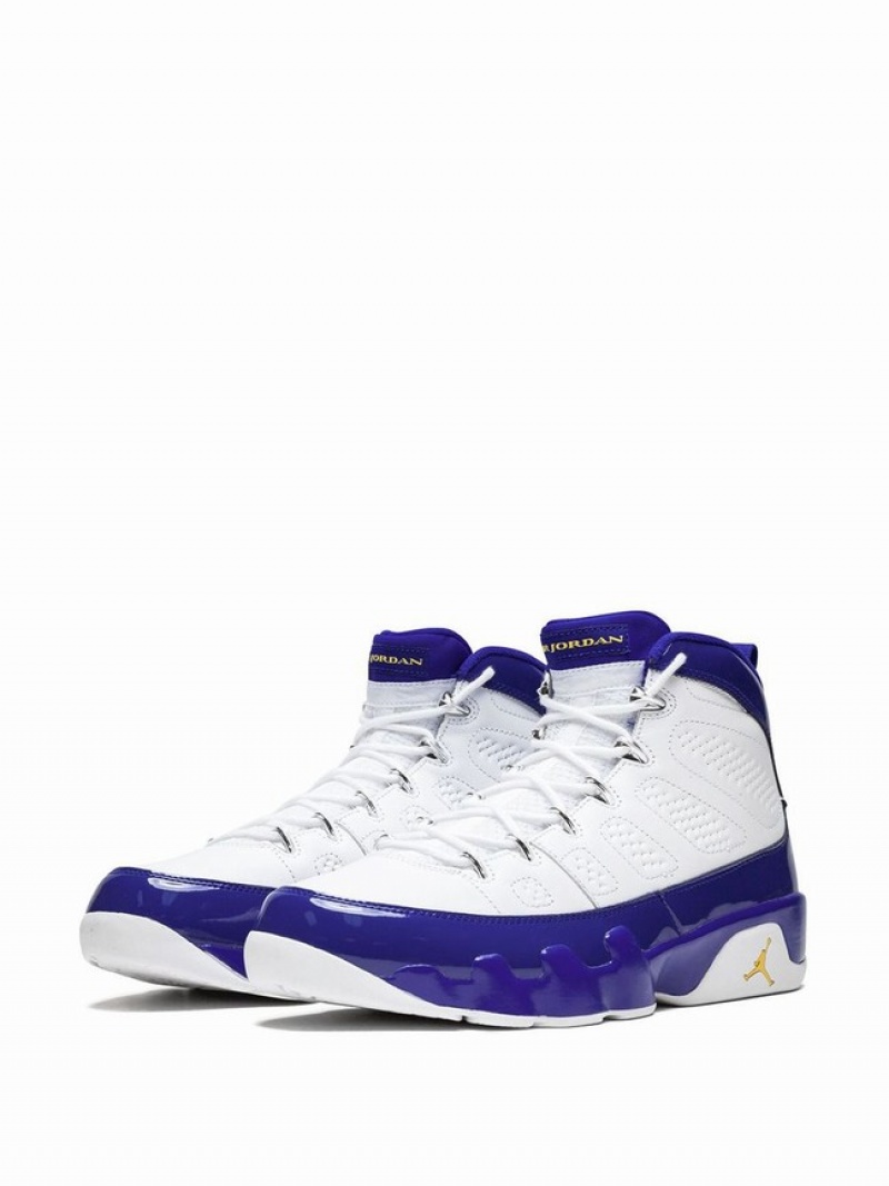 White / Blue Men's Nike Retro High Top Air Jordan 9 | RNCUZT-123