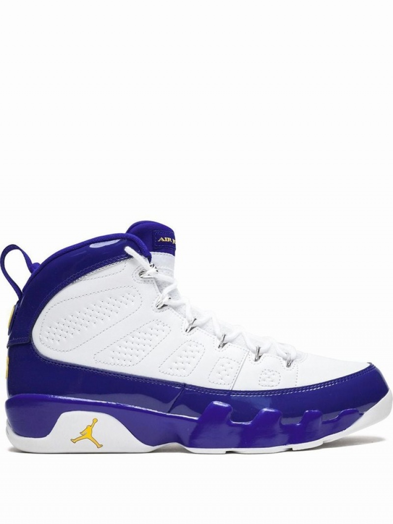 White / Blue Men\'s Nike Retro High Top Air Jordan 9 | RNCUZT-123