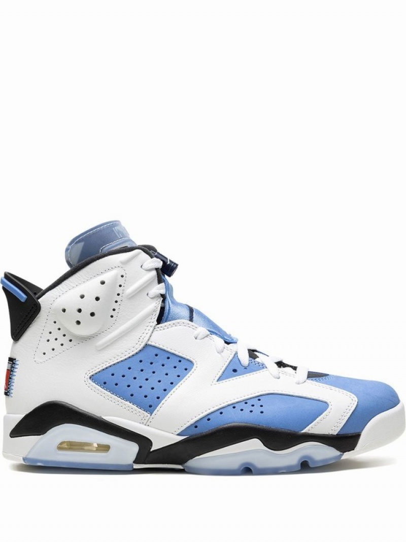 White / Blue Men\'s Nike Retro UNC Air Jordan 6 | VYOHZG-378