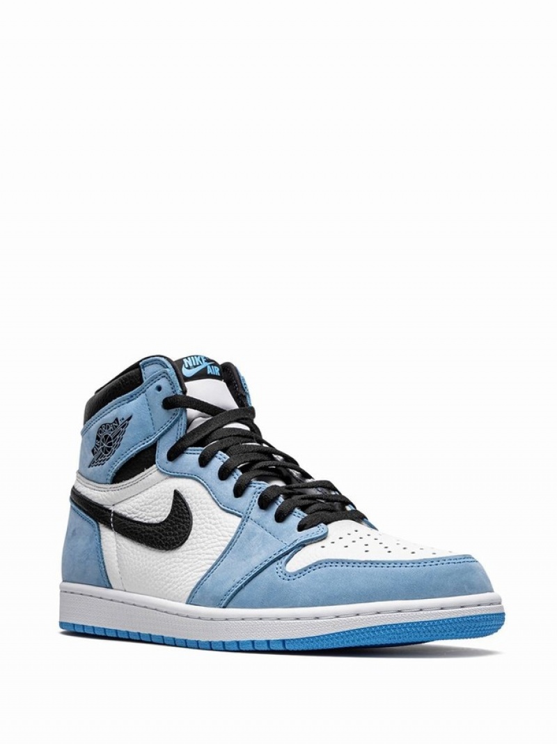 White / Blue Women's Nike Retro High Air Jordan 1 | MXTHCA-169