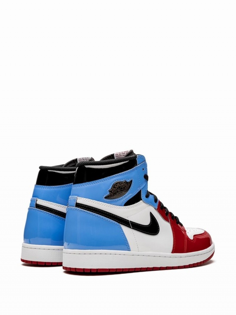 White / Blue / Red Men's Nike Retro High Air Jordan 1 | UZSQMF-856