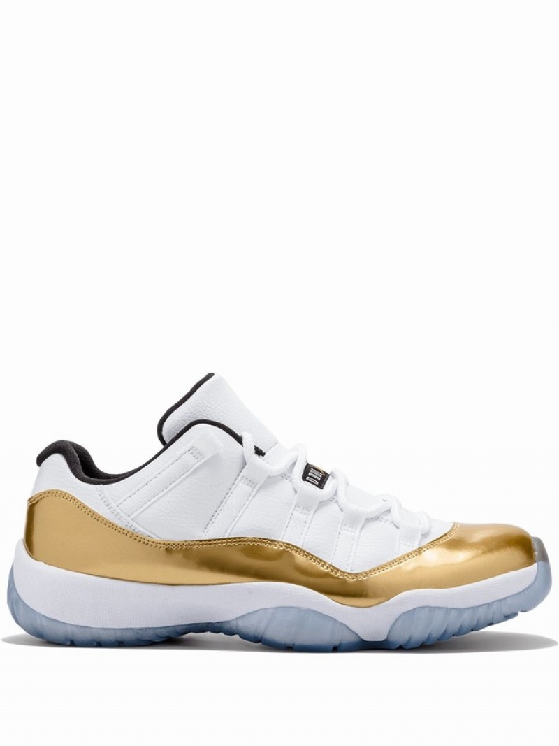 White / Gold Men\'s Nike Retro Air Jordan 11 | HCZXEL-968